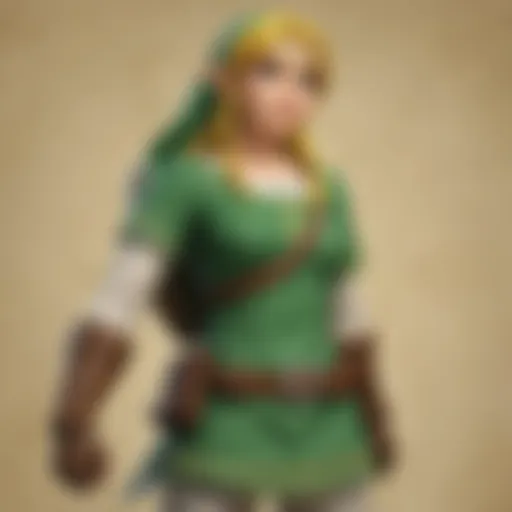 A collection of official Zelda collectibles including figurines and posters