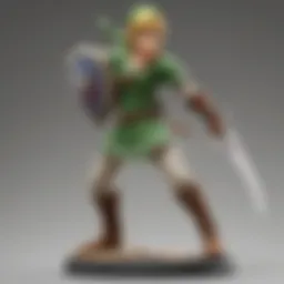 Detailed view of the Link Amiibo showcasing intricate design elements