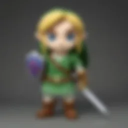 A beautifully crafted Link plush showcasing intricate details and vibrant colors