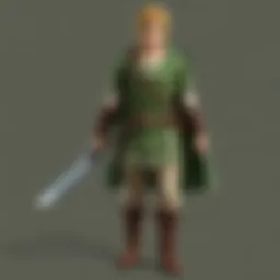 Link's iconic green tunic representing the hero's journey in Hyrule