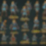 Detailed view of Breath of the Wild Amiibo figurines