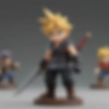 The Cloud Strife amiibo alongside other popular amiibo figures