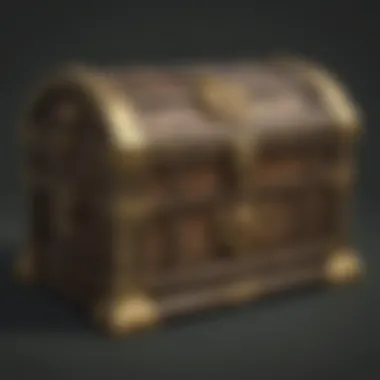 The Iconic Extra Large Treasure Chest The iconic extra large treasure chest from the Zelda series, showcasing its intricate design and vibrant colors