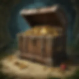Iconic Zelda treasure chest with intricate designs
