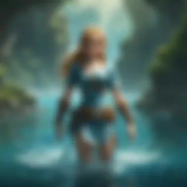 Characters and the Water of Life An artistic representation of characters interacting with the Water of Life