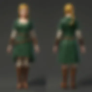 The evolution of the dark green tunic through different Zelda game designs