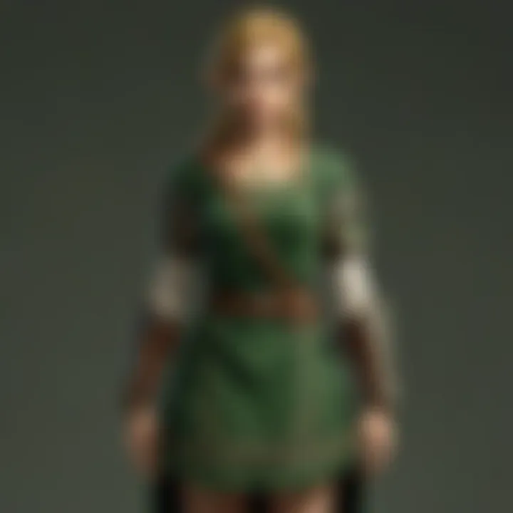 Symbolic representation of the dark green tunic in Zelda lore