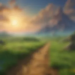 Stunning landscape of Hyrule Field showcasing the vastness of the game world