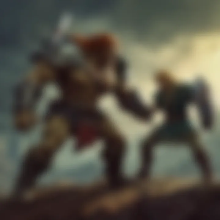 Link engaging in a pivotal battle against Ganon, illustrating character development