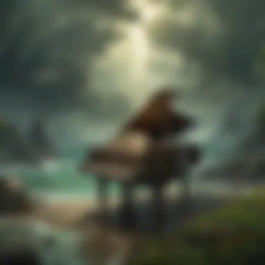 Visual representation of musical techniques for 'Song of Storms'