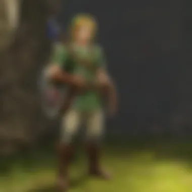 Link playing the ocarina surrounded by mystical symbols