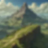 A vast landscape of Hyrule showcasing diverse terrains