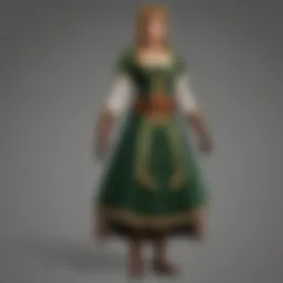 A stunning representation of Zelda's iconic dress from Ocarina of Time