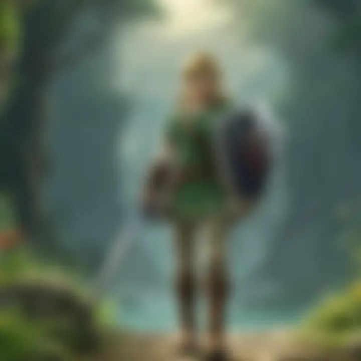 A close-up of Link wielding a powerful weapon in an intense battle