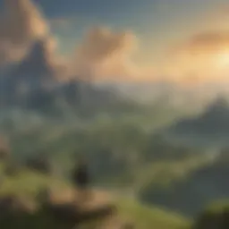 A panoramic view of Hyrule in Breath of the Wild showcasing the diverse landscapes.