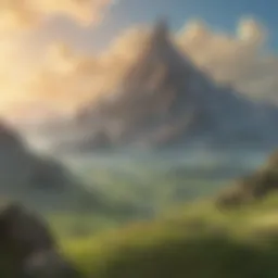 An epic landscape of Hyrule showcasing the vast open world of Zelda. 