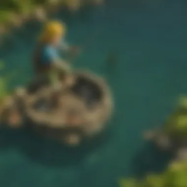 An assortment of fishing techniques used by characters in the Zelda series.