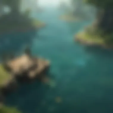 The beauty of water environments in the Zelda universe, reflecting narrative depth.