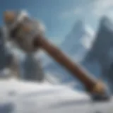 Detailed view of the Snowpeak Hammer showcasing its intricate design