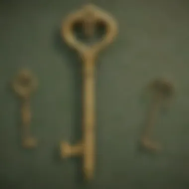 An artistic representation of the lore surrounding Big Keys, featuring elements from different Zelda games and their narratives.