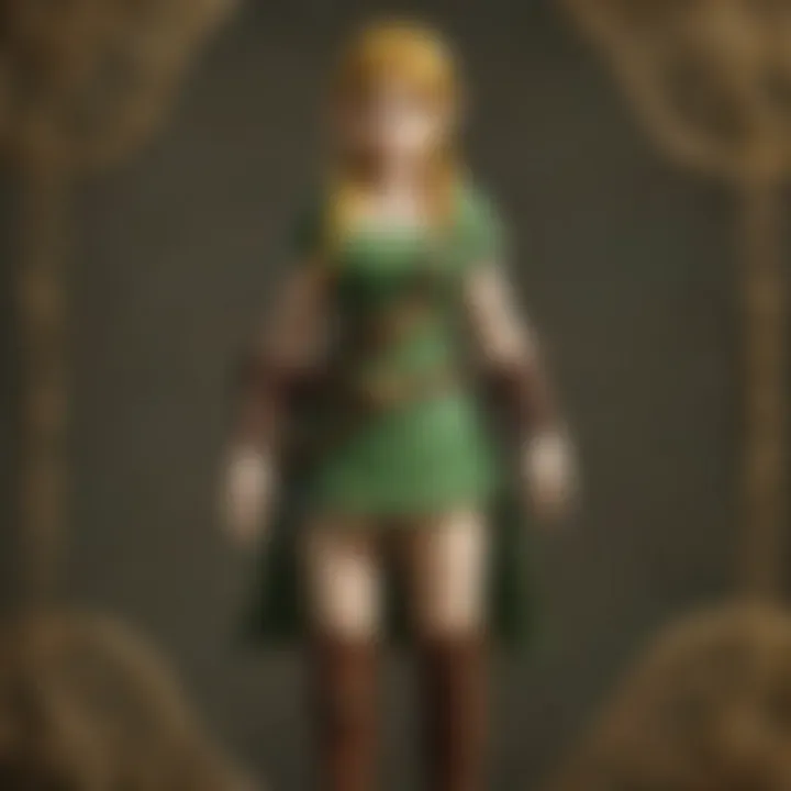 A depiction of significant characters from the Zelda universe, including Zelda and Ganondorf.