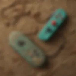 Close-up of Zelda Joy-Cons showcasing intricate designs