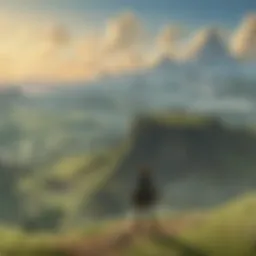 Artistic depiction of Hyrule's landscapes
