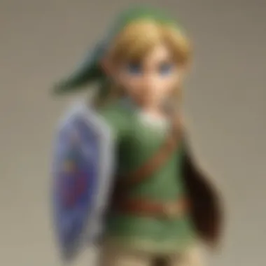 Close-up of a Link Amiibo with intricate details