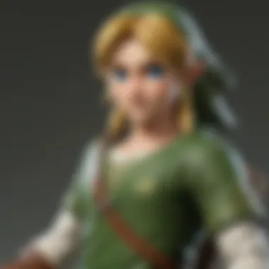 Detailed Look at Link Amiibo Close-up of a popular Link Amiibo figure, highlighting its intricate details.