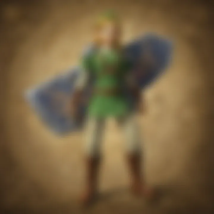 A collage of significant items and artifacts from the Legend of Zelda games