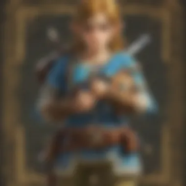 The process of scanning an amiibo card into the Breath of the Wild game