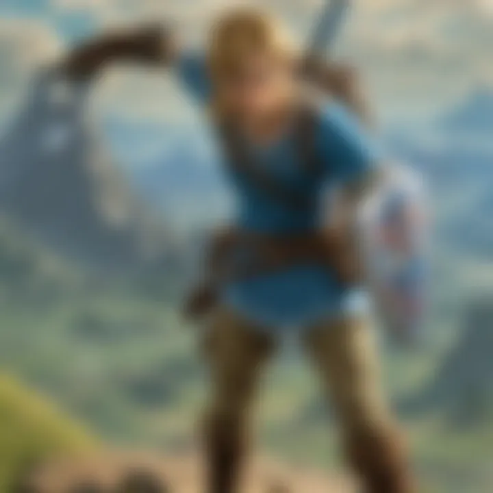 Link engaging in an intense battle against a formidable enemy in the game.