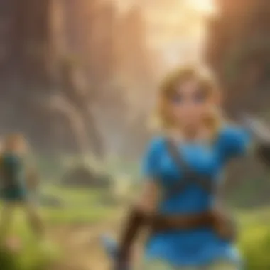 An exhilarating encounter with formidable foes Intense combat scene in Breath of the Wild