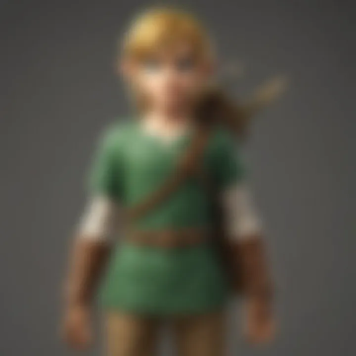 Character art featuring Link in various iconic outfits throughout the Zelda series