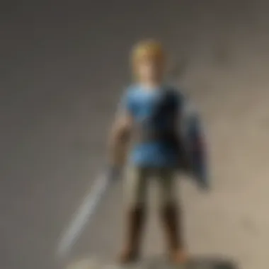 Link and the Master Sword: A Symbol of Courage An intricate depiction of Link wielding the Master Sword