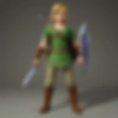 Link: The Evolving Hero An artistic rendering of Link, the iconic protagonist of the series, in various outfits