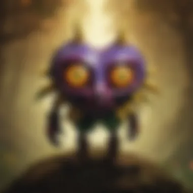 Majora's Mask character in a dark environment