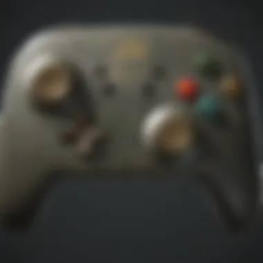 Close-Up of the Button Layout of the Pro Controller Close-up view highlighting the buttons and layout of the Pro Controller