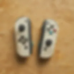 Artistic representation of gameplay in Skyward Sword with Joy-Con controllers