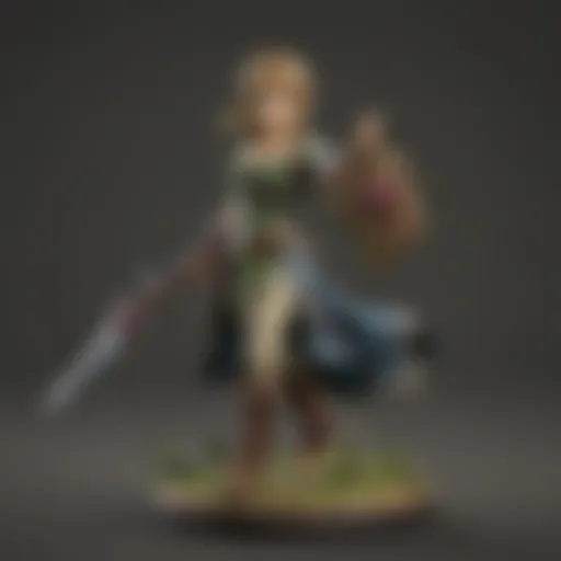 Amiibo figures from Twilight Princess arranged artistically