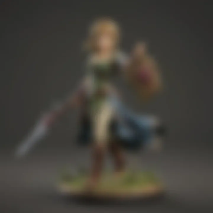 Amiibo figures from Twilight Princess arranged artistically