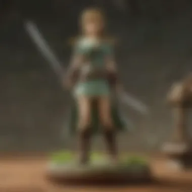 Twilight Princess Amiibo in a gaming setup showcasing gameplay