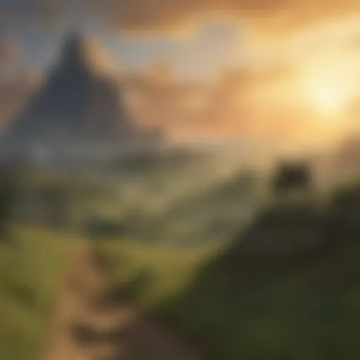 An expansive landscape showcasing the vastness of Hyrule in Twilight Princess