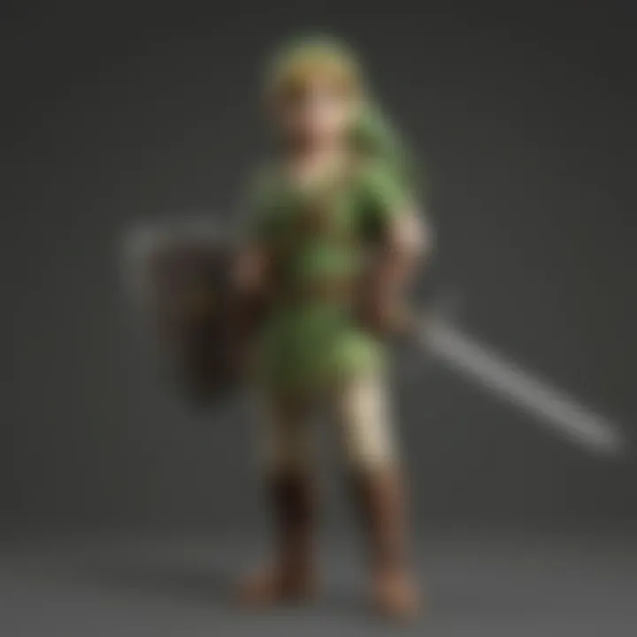 Close-up of Link Amiibo with detailed craftsmanship