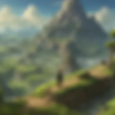 Landscape of Hyrule in The Legend of Zelda: WiiU showcasing diverse terrains