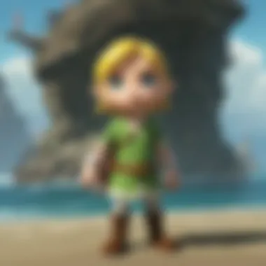 Artistic Brilliance of Wind Waker A detailed scene showcasing the artistic style of Wind Waker