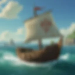A breathtaking view of the ocean in The Legend of Zelda: Wind Waker showcasing its unique art style.