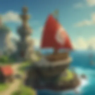 The vibrant world of Wind Waker filled with unique islands and landscapes.