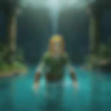 Emotional Depth: Character's Journey Through Water Concept art depicting the emotional journey of a character facing water-related challenges
