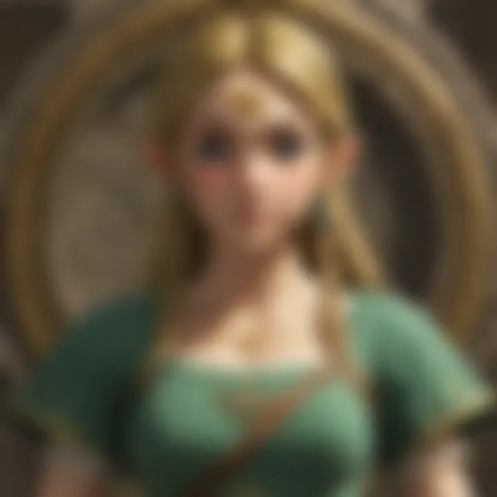 A close-up of the new protagonist's intricate design